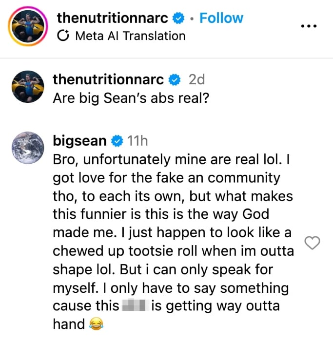 Big Sean sets the record straight on fitness speculation
