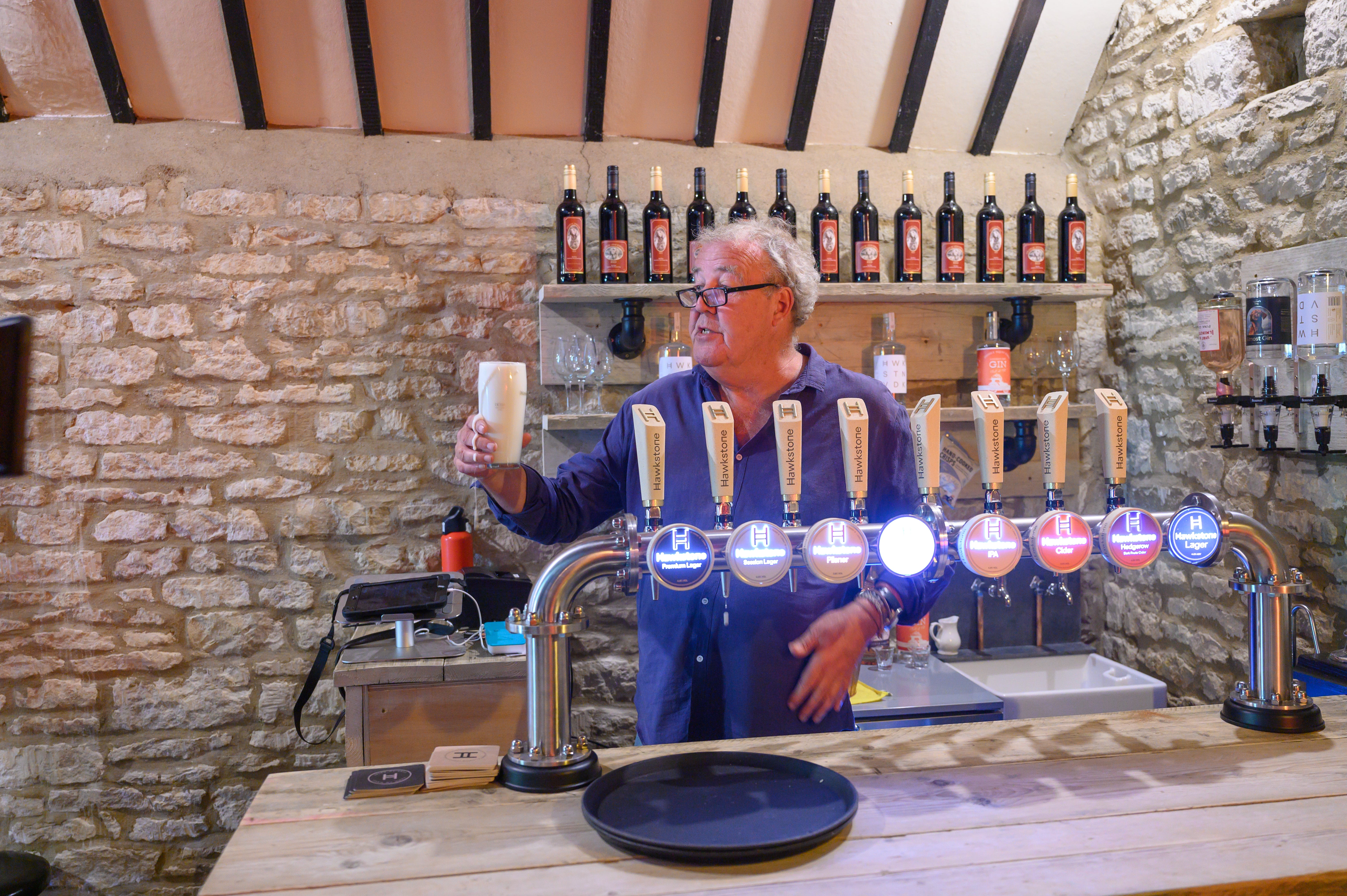Jermey Clarkson in his Oxfordshire pub ‘The Farmer’s Dog’