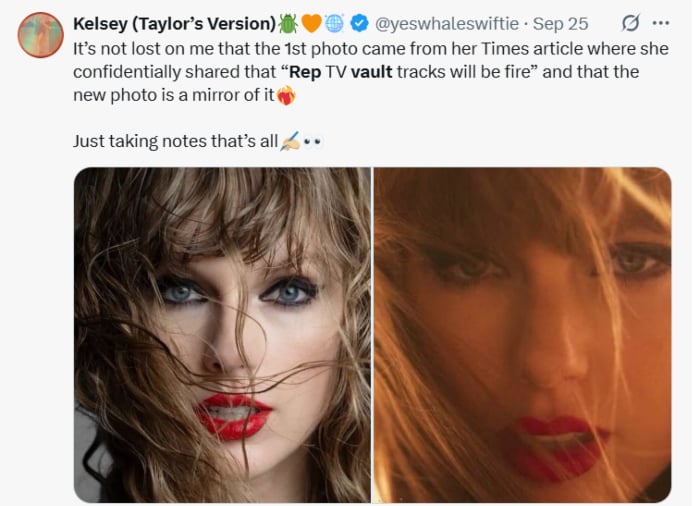 Taylor Swift teasing Reputation (Taylors Version)? All dots connected