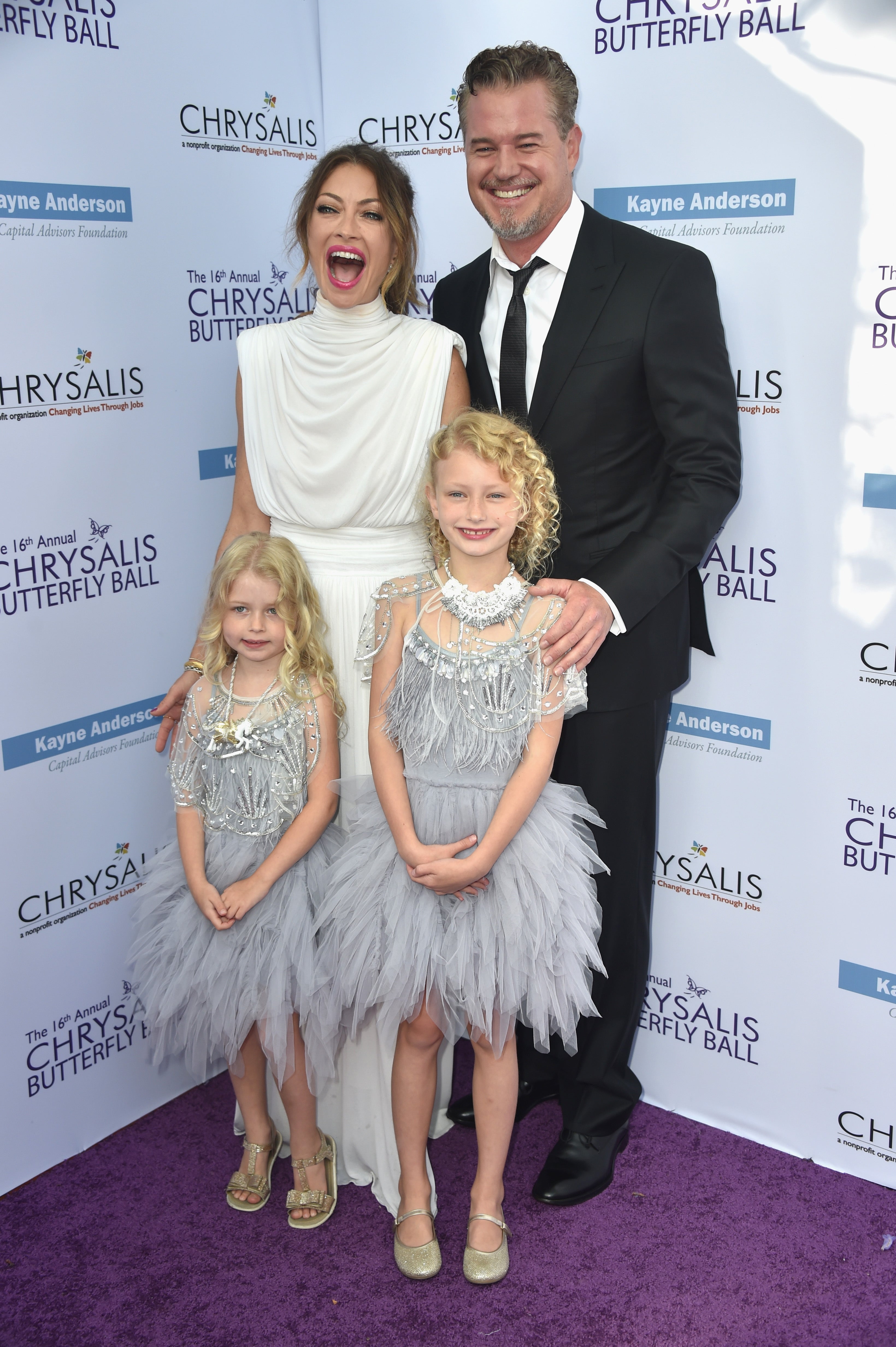 Dane and Gayheart with their two daughters in 2017